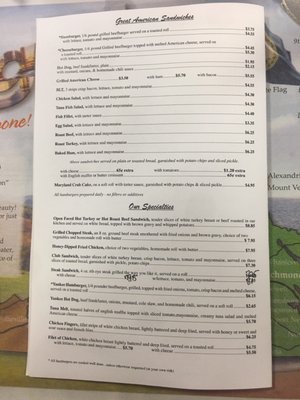 Yankee Coffee Shop menu 2